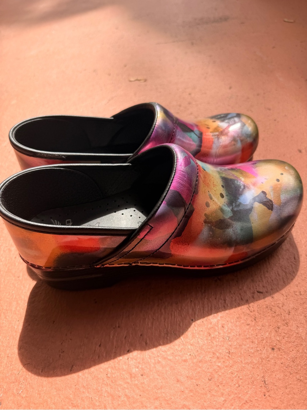 Dansko Professional Clogs Size 40 Watercolor Splash Nursing